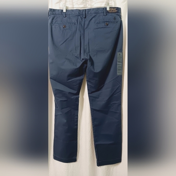 NWT RALPH LAUREN POLO MEN'S  BLUE  PANS STRETCH STRAIGHT FIT Size 36W 34L - Picture 2 of 10